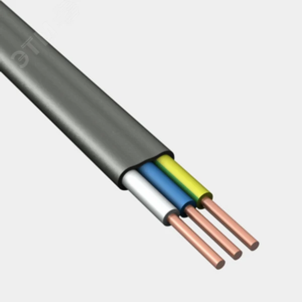 Кабель силовой ВВГнг(А)-LS 3х2.5 (N. PE) плоский -0.660 барабан