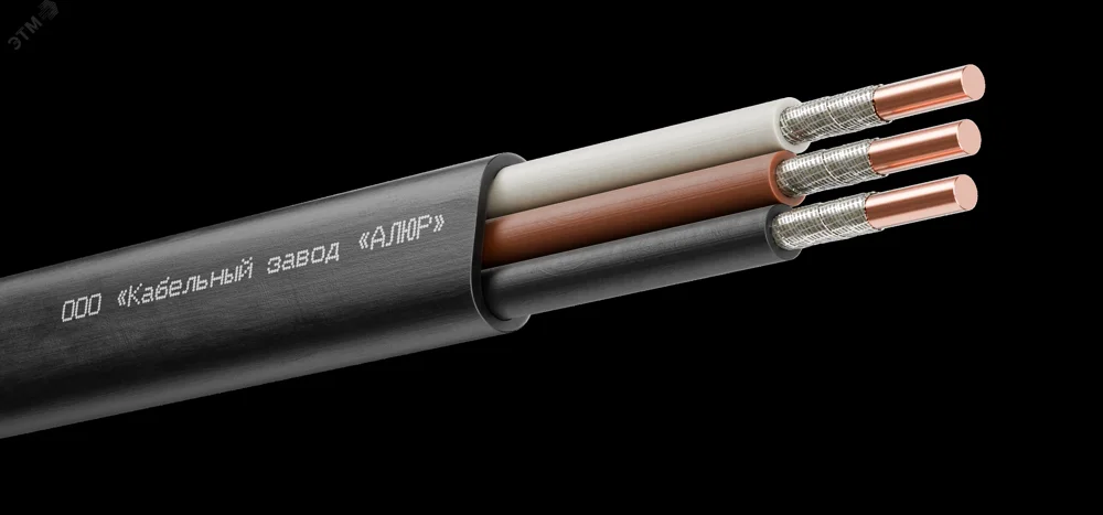 Кабель силовой ВВГ-П нг(А)-FRLSLTx 3х2.5 ок-0.66 черный бухта